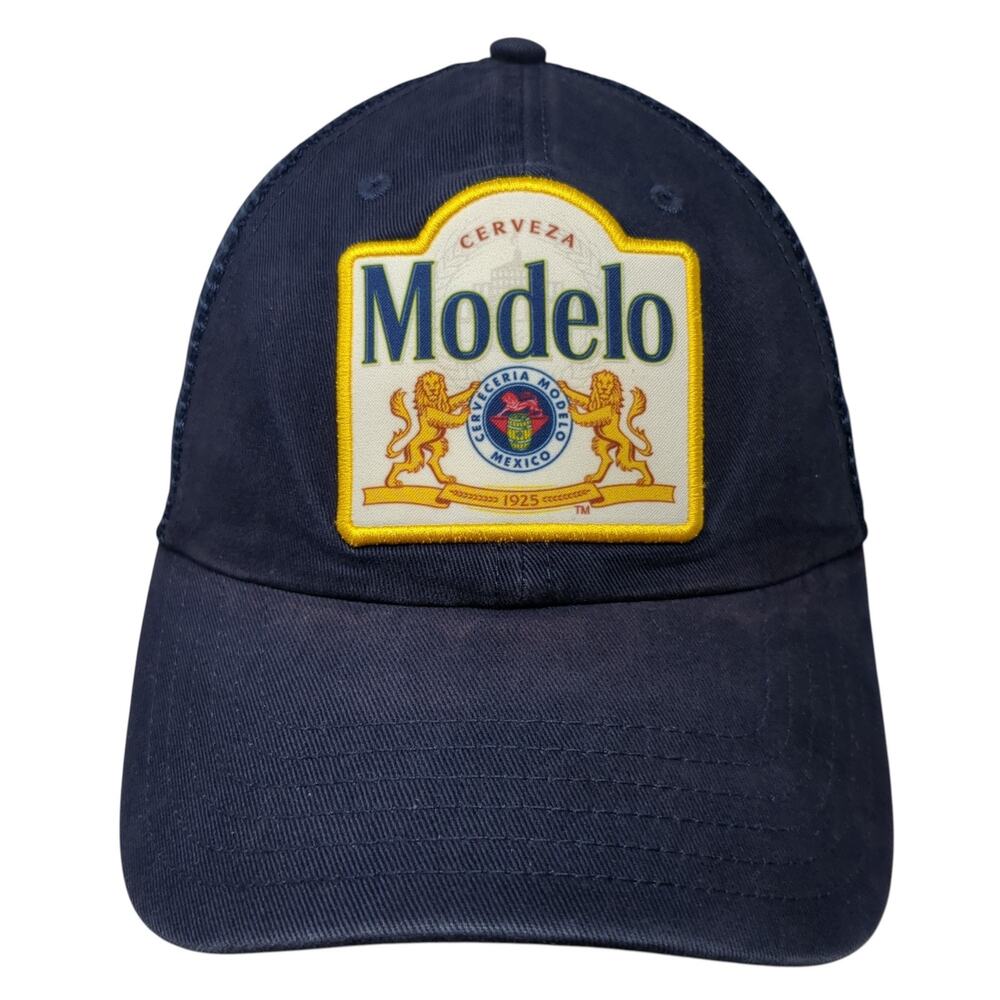 Cerveza Modelo Snapback Trucker Hat Blue One Size Adjustable Embroidered 6 Panel